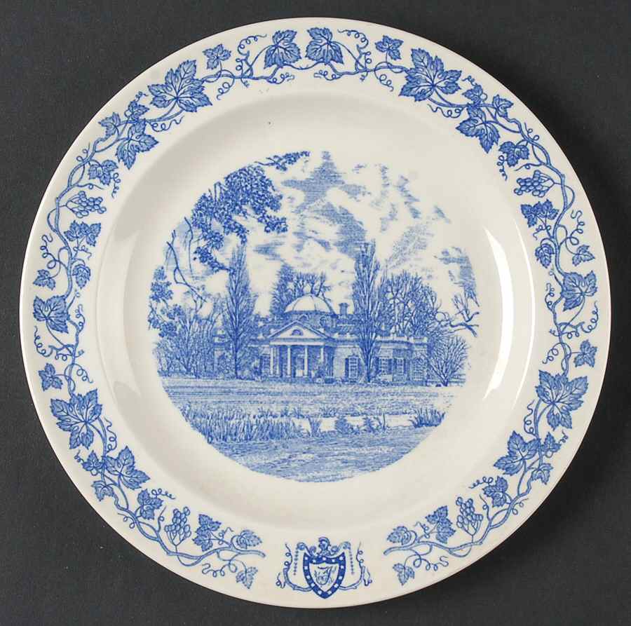 Monticello Blue (Grapevine Rim) Salad Plate by Wedgwood-1