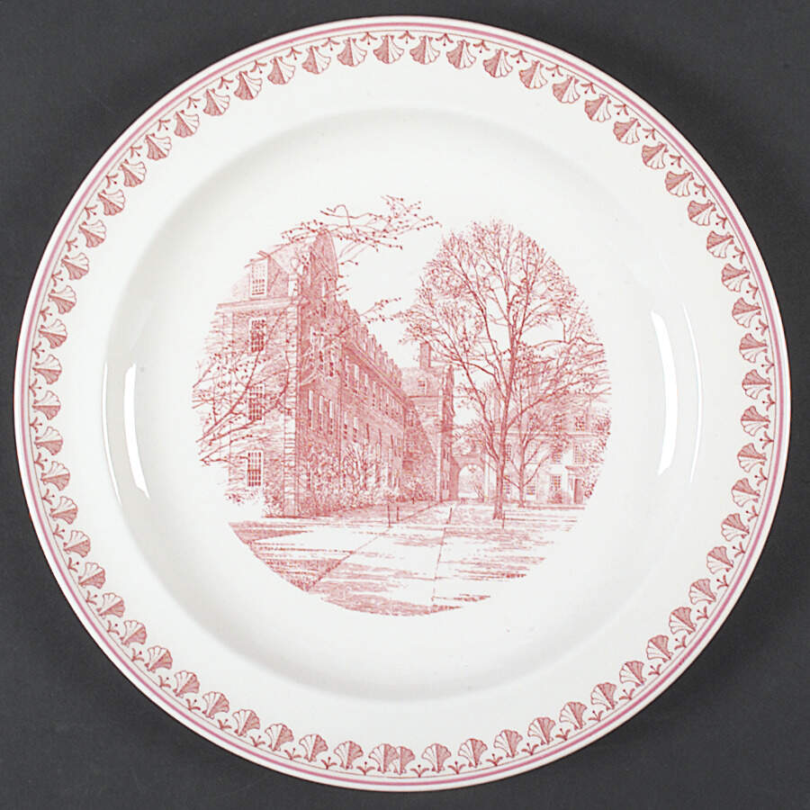 Harvard University Business School Pink Dinner Plate by Wedgwood-1