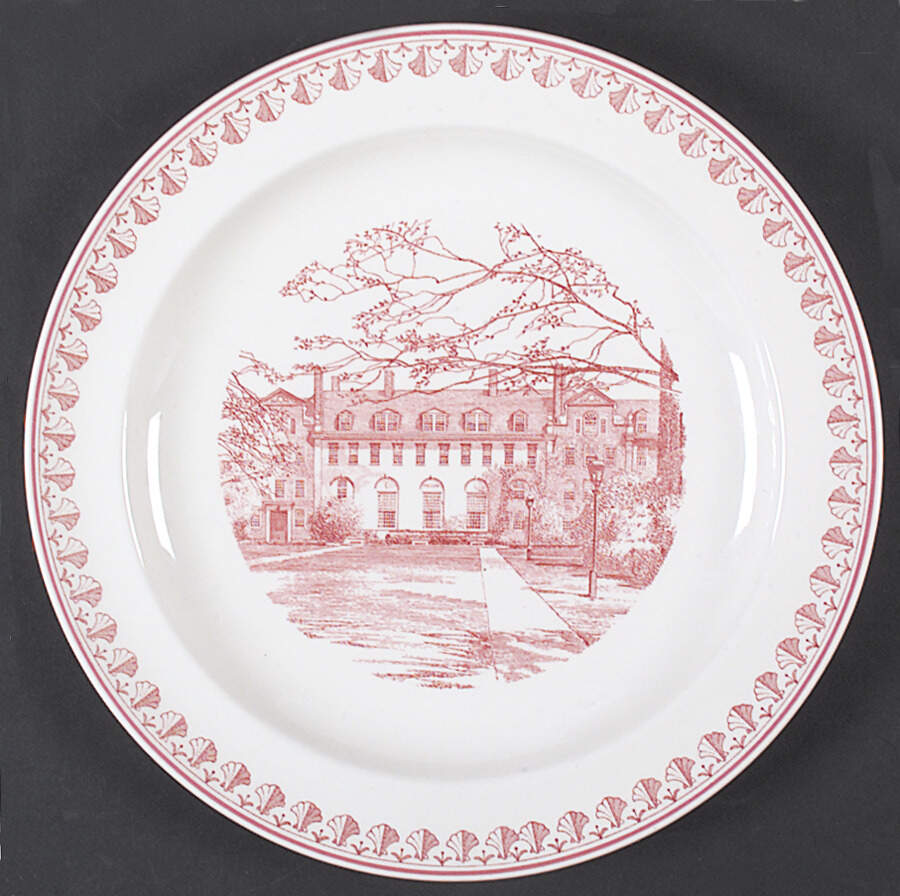 Harvard University Business School Pink Dinner Plate by Wedgwood-1