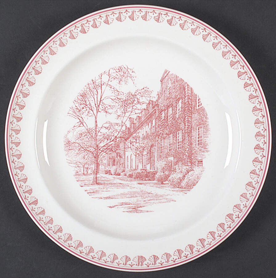 Harvard University Business School Pink Dinner Plate by Wedgwood-1