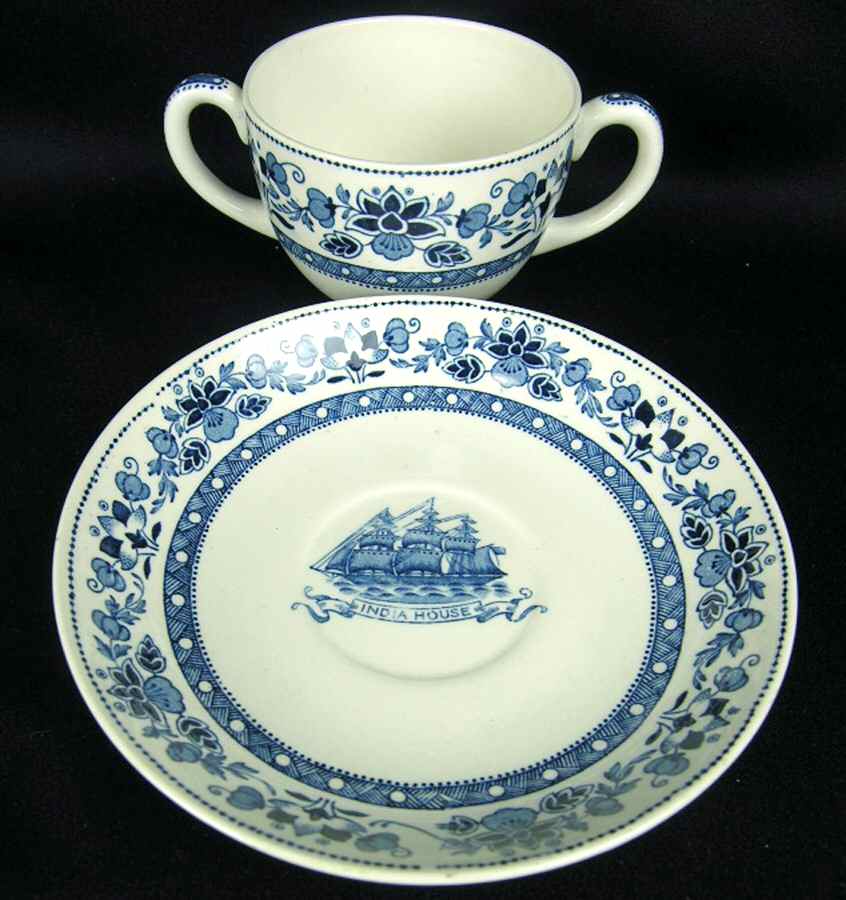 Mandarin Flat Bouillon Cup & Saucer by Wedgwood-1