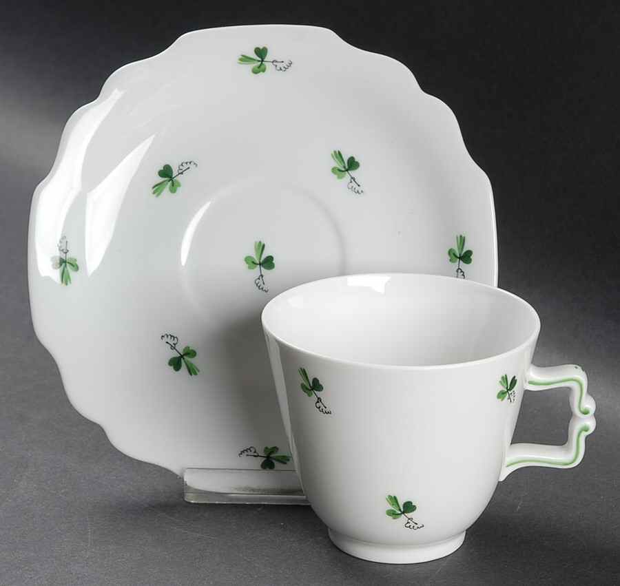 114-6490 Flat Cup & Saucer Set by Wiener Porzellan-1