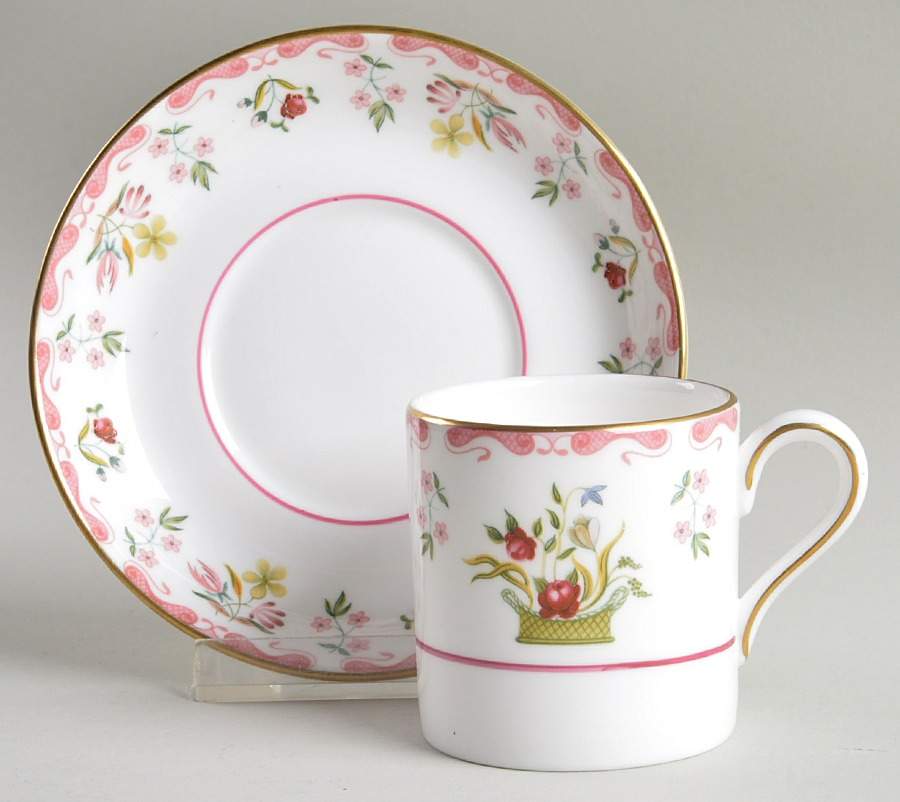 Bianca ("W" Wedgwood Mark Only) Bond Shape Demitasse Cup and Saucer Set by Wedgwood-1