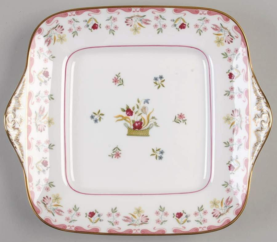 Bianca ("W" Wedgwood Mark Only) Square Handled Cake Plate by Wedgwood-1