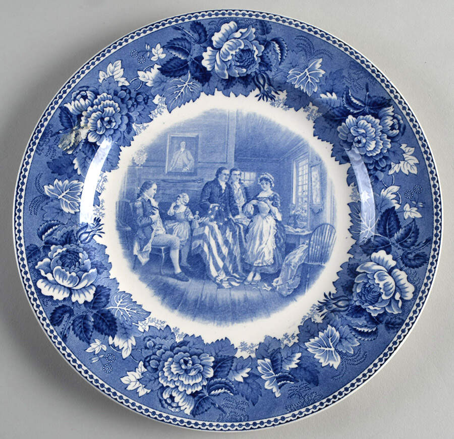 Washington Bicentennial Plates Blue Dinner Plate by Wedgwood-1