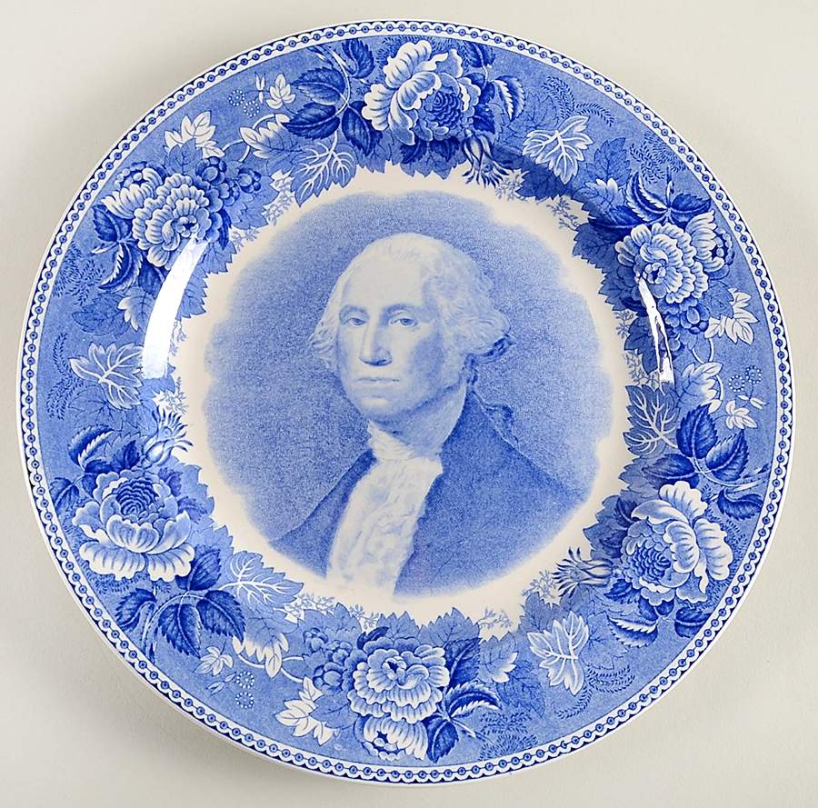 Washington Bicentennial Plates Blue Dinner Plate by Wedgwood-1
