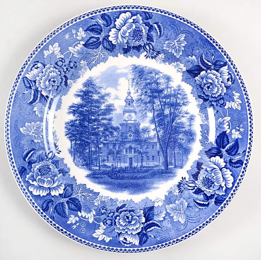 Washington Bicentennial Plates Blue Dinner Plate by Wedgwood-1