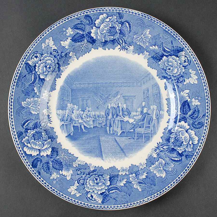 Washington Bicentennial Plates Blue Dinner Plate by Wedgwood-1
