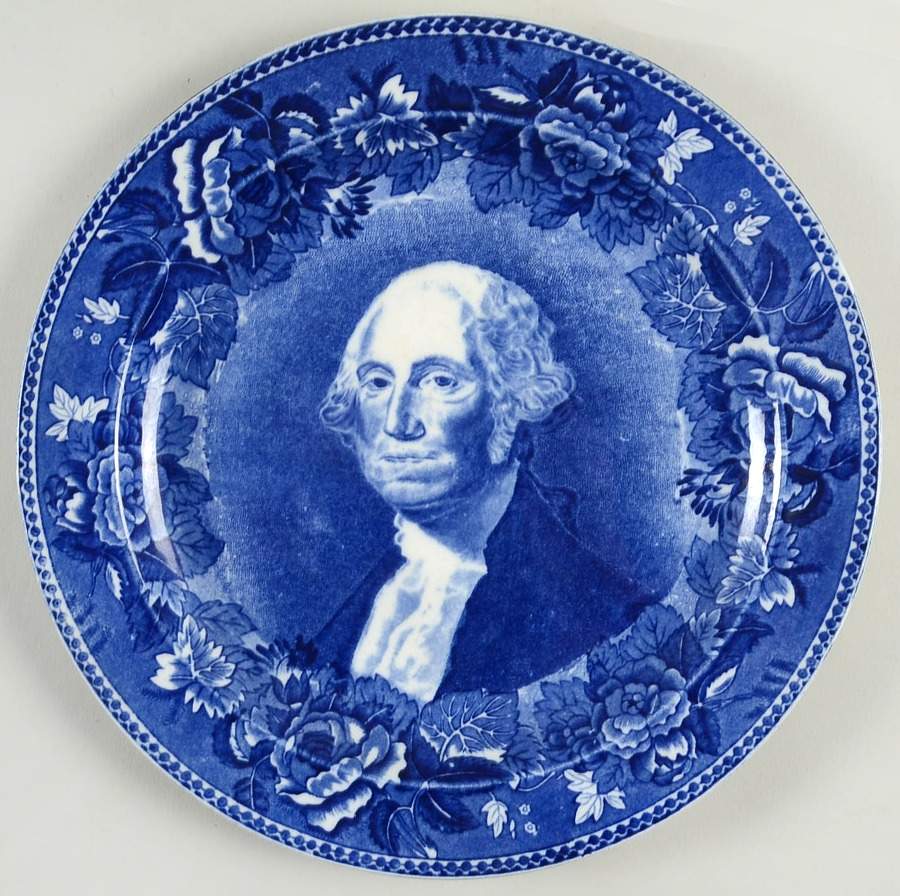 Washington Bicentennial Plates Blue Luncheon Plate by Wedgwood-1