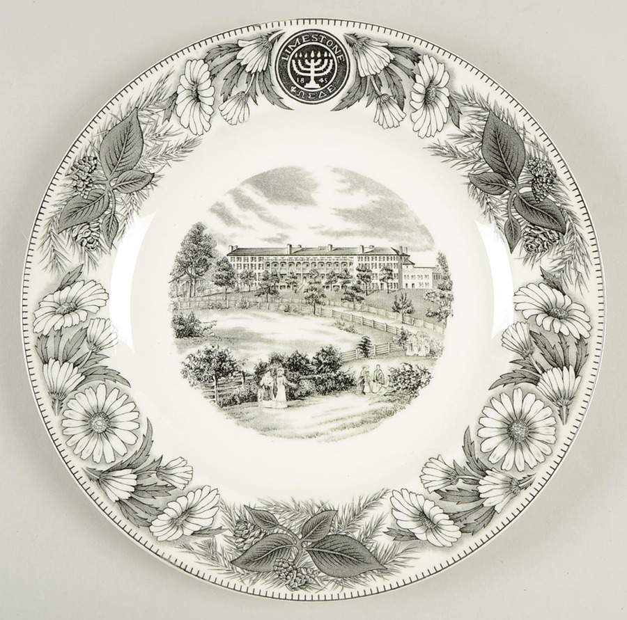 Limestone College Black Dinner Plate by Wedgwood-1