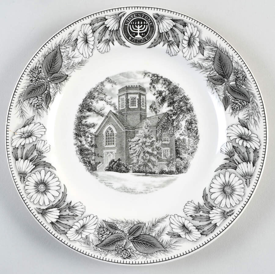 Limestone College Black Dinner Plate by Wedgwood-1