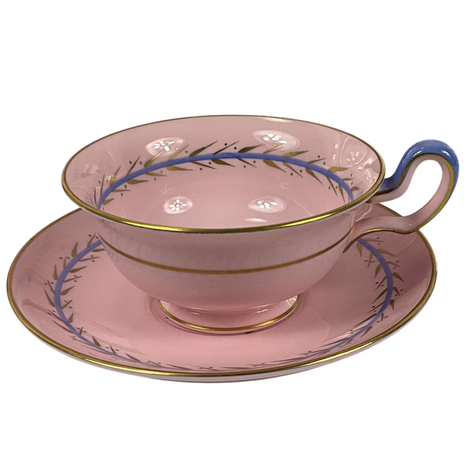 Alpine Pink - Smooth Footed Cup & Saucer Set by Wedgwood-1