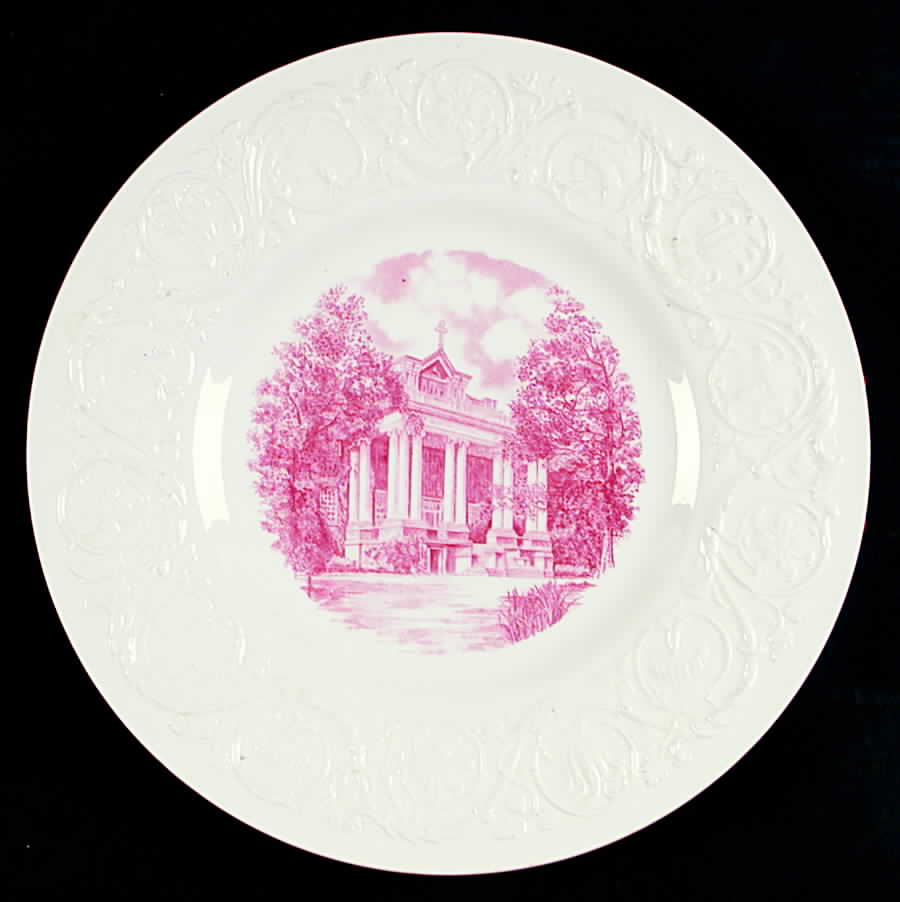 Saint Mary's School Pink Dinner Plate by Wedgwood-1