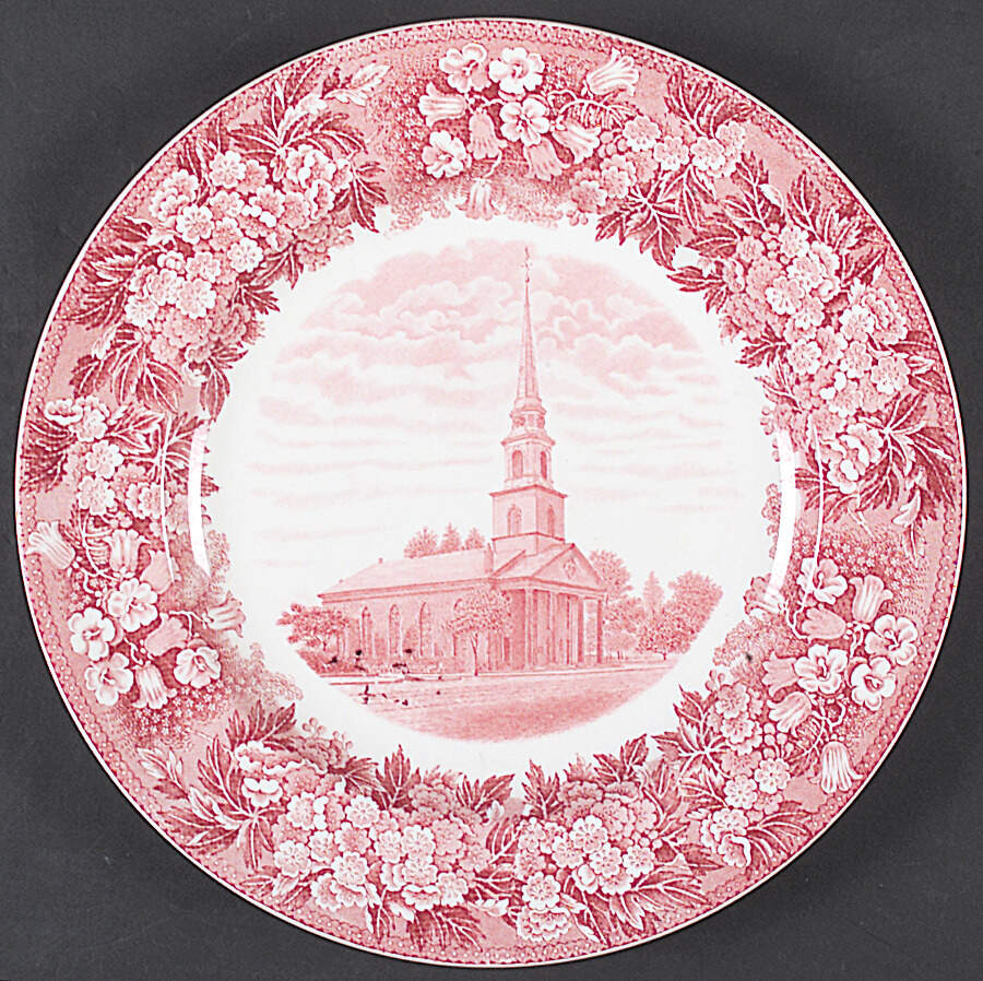 Newark Art Club Pink Dinner Plate by Wedgwood-1
