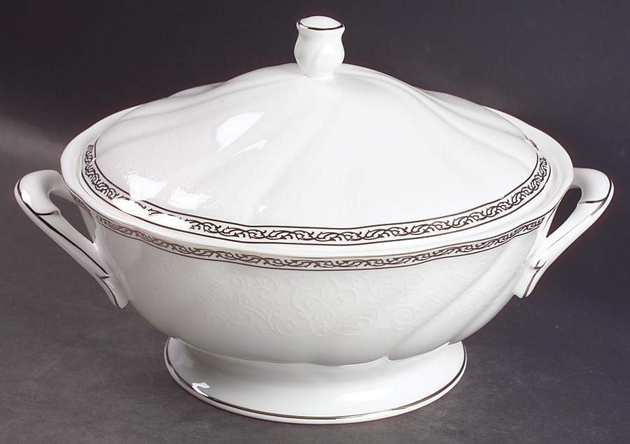 Queen's Lace Round Covered Vegetable by Wedgwood-1