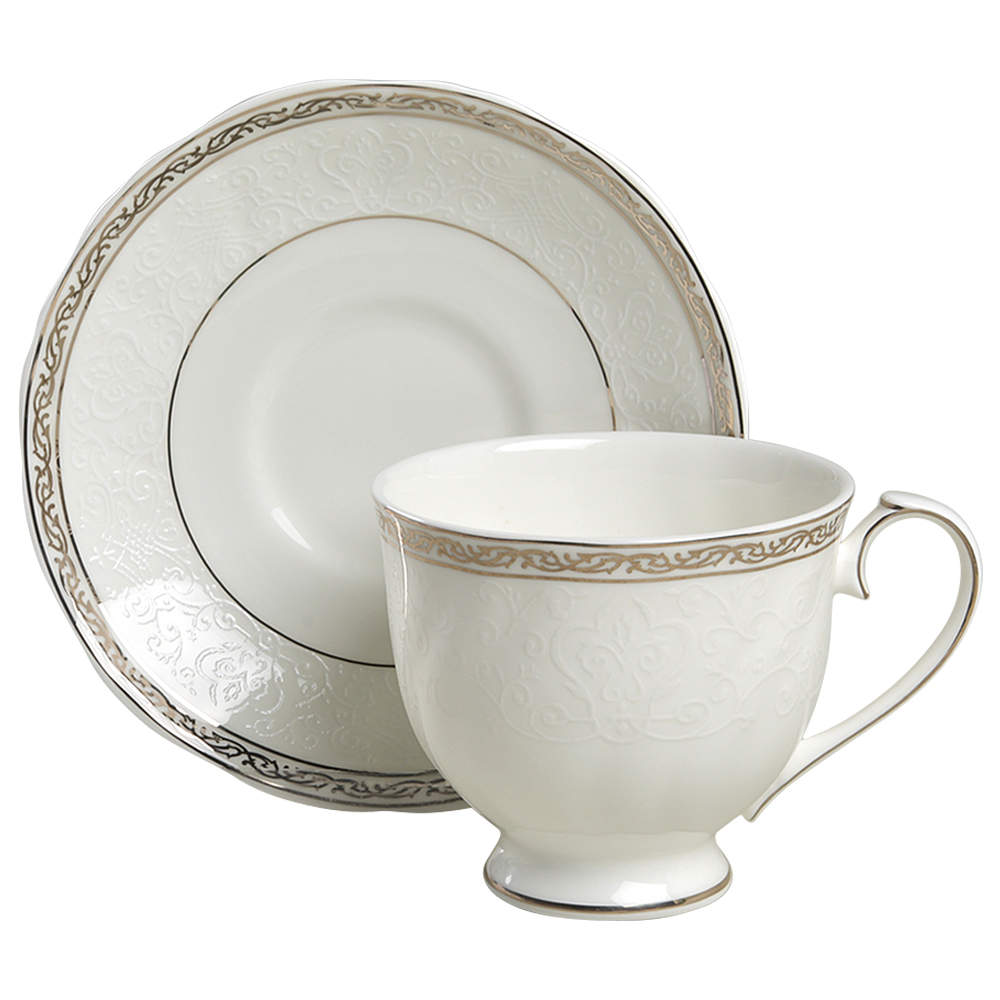 Queen's Lace Footed Cup & Saucer Set by Wedgwood-1
