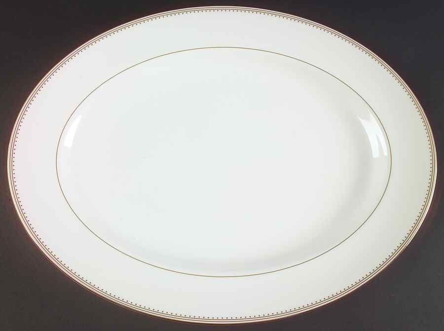 Golden Grosgrain 15" Oval Serving Platter by Wedgwood-1