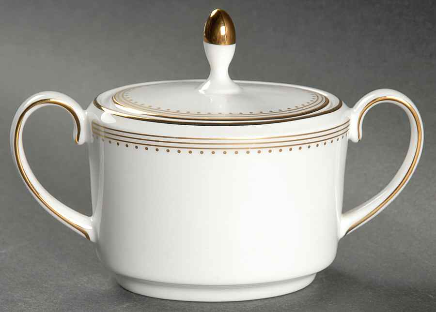Golden Grosgrain Sugar Bowl & Lid by Wedgwood-1