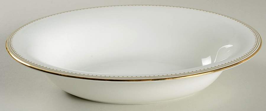 Golden Grosgrain 9" Oval Vegetable Bowl by Wedgwood-1