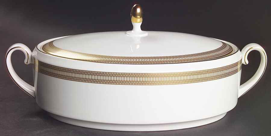 Golden Tiara Oval Covered Vegetable by Wedgwood-1