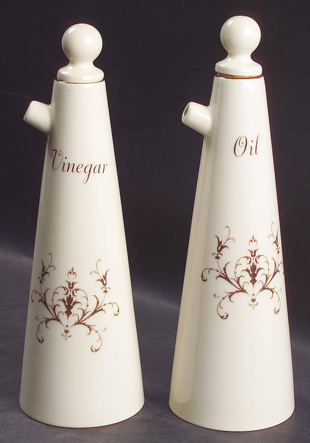 Queen's Filigree Vinegar and Oil Set with Stoppers by Wedgwood-1