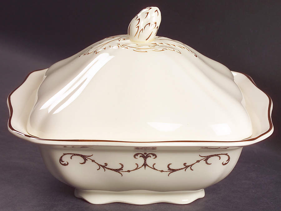 Queen's Filigree Square Covered Vegetable by Wedgwood-1