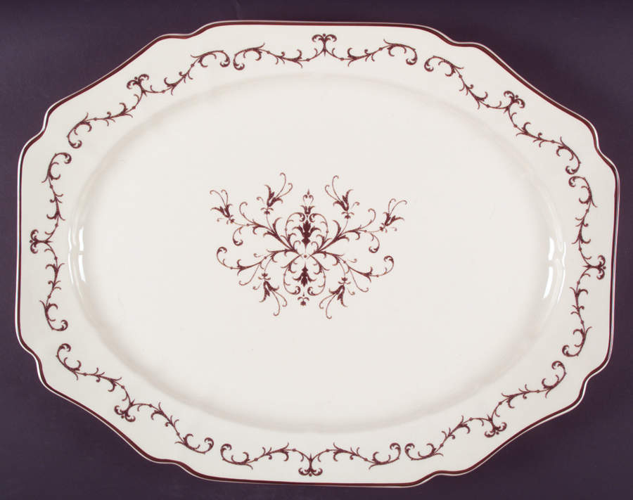 Queen's Filigree 20" Oval Turkey Platter by Wedgwood-1
