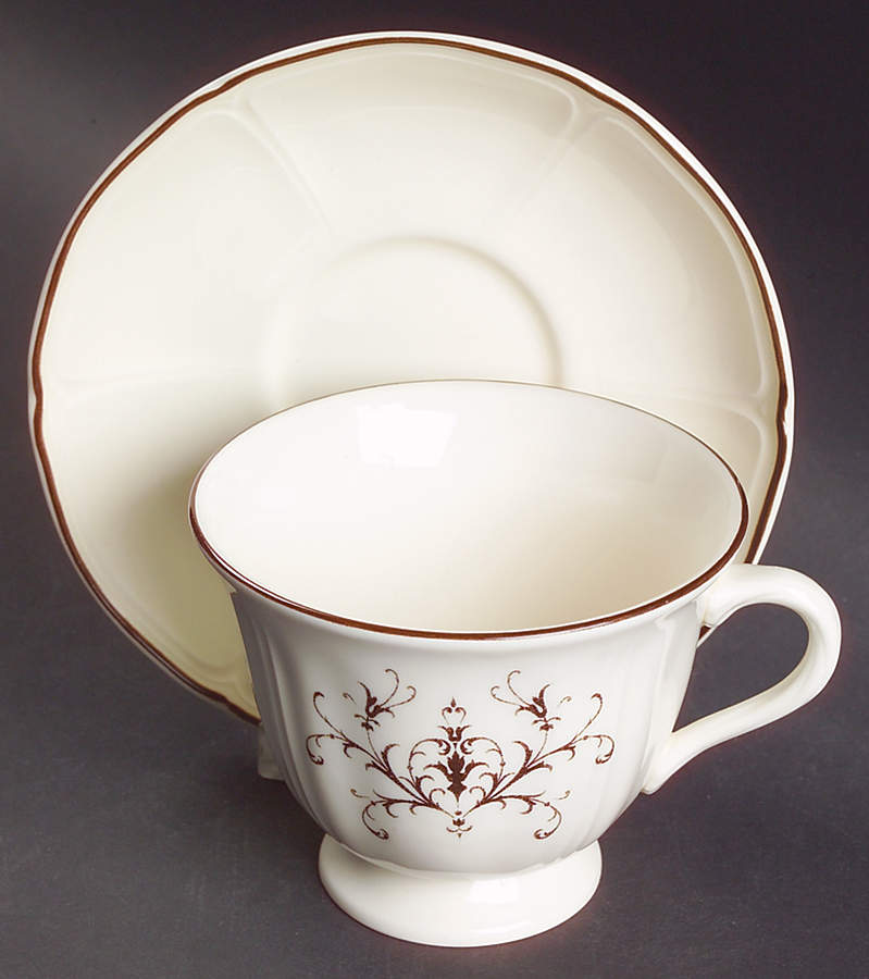 Queen's Filigree Footed Cup & Saucer Set by Wedgwood-1