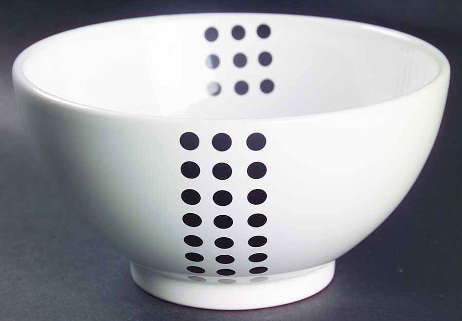 Freestyle Black & White Coupe Cereal Bowl by Waechtersbach-1