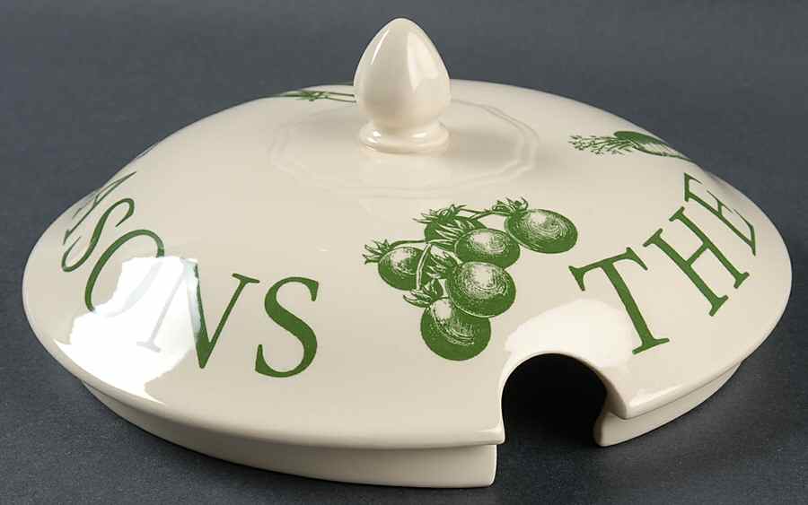 The Kitchen Garden Green Lid for Tureen by Wood & Sons-1
