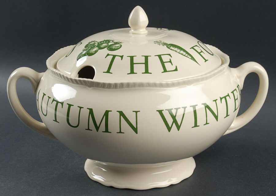 The Kitchen Garden Green Tureen &  Lid by Wood & Sons-1