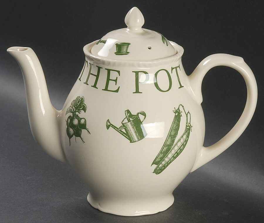 The Kitchen Garden Green Coffee Pot & Lid by Wood & Sons-1