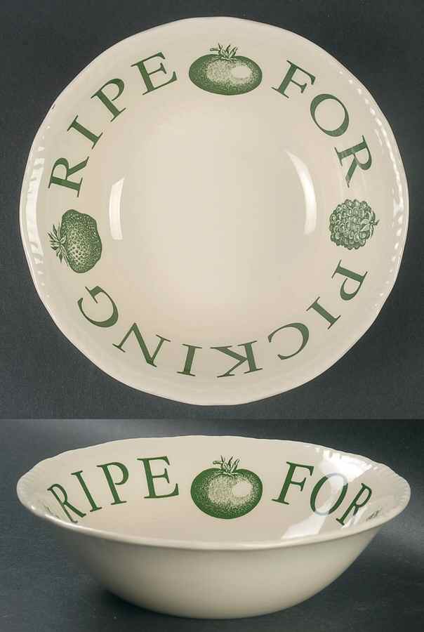The Kitchen Garden Green Coupe Cereal Bowl by Wood & Sons-1