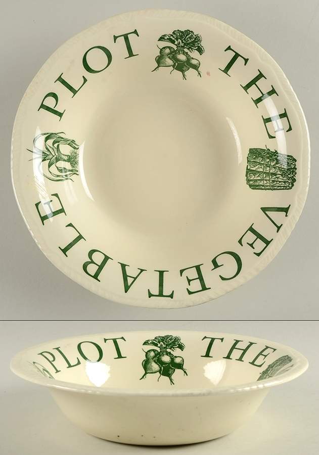 The Kitchen Garden Green 9" Round Vegetable Bowl by Wood & Sons-1