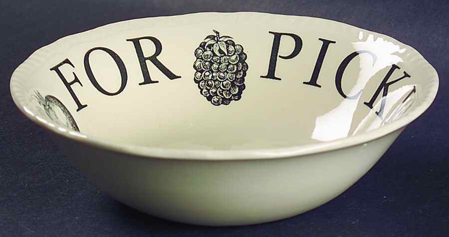 The Kitchen Garden Black Coupe Cereal Bowl by Wood & Sons-1
