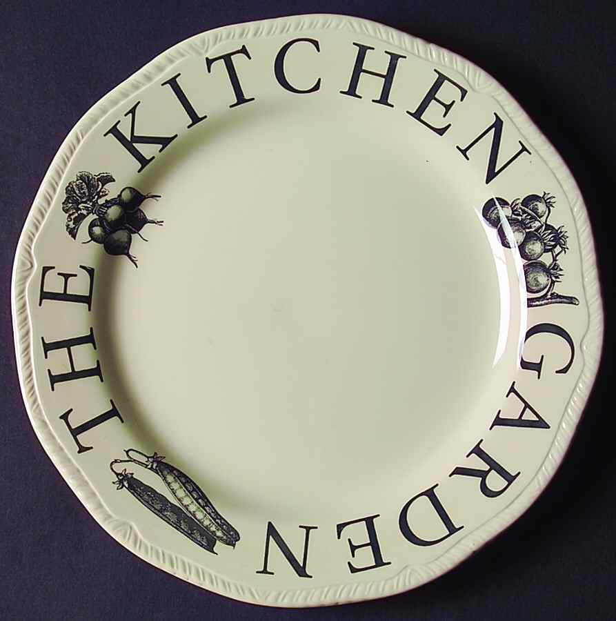 The Kitchen Garden Black Dinner Plate by Wood & Sons-1