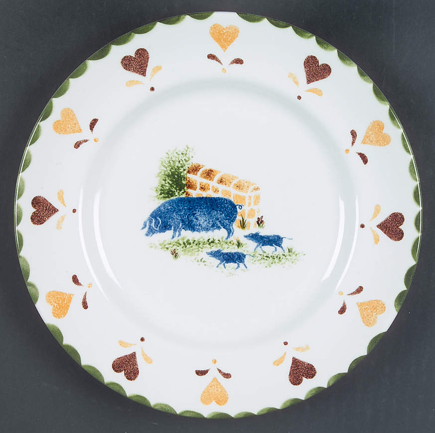 Jack's Farm (Multicolor) Salad Plate by Wood & Sons-1