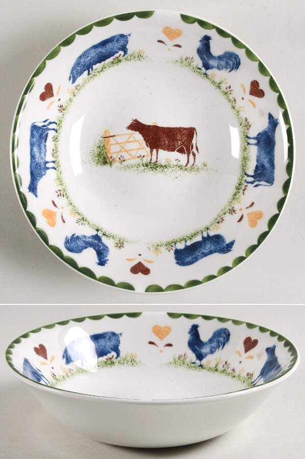 Jack's Farm (Multicolor) Coupe Cereal Bowl by Wood & Sons-1