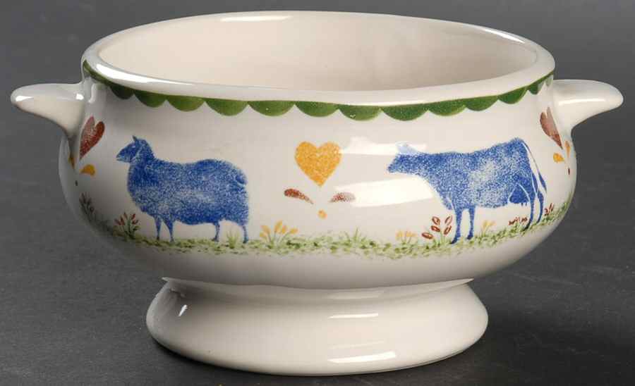 Jack's Farm (Multicolor) Lugged Cereal Bowl by Wood & Sons-1
