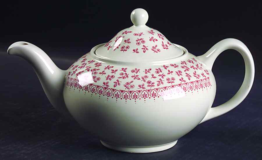 Provence Pink Teapot & Lid by Wood & Sons-1