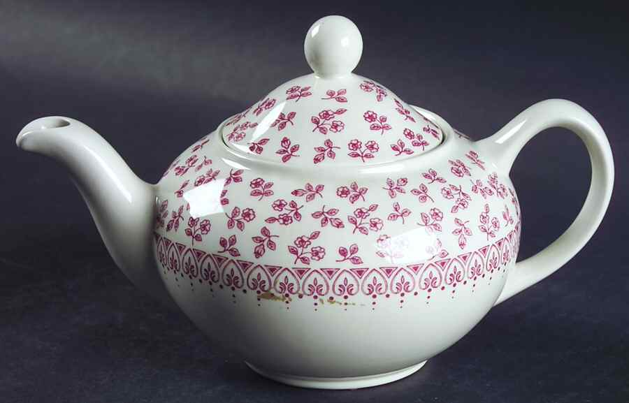 Provence Pink Individual Teapot & Lid by Wood & Sons-1