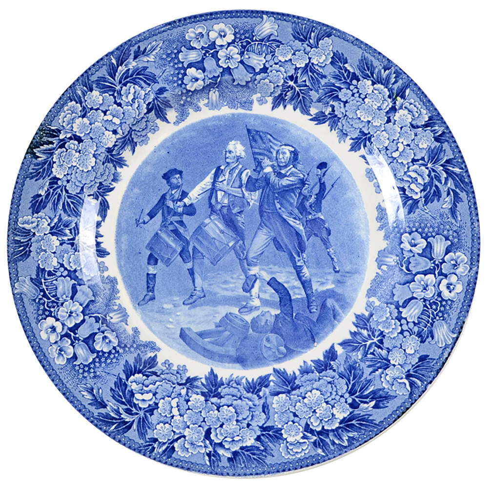 The Spirit of 76 (Floral Rim) Dinner Plate by Wedgwood-1