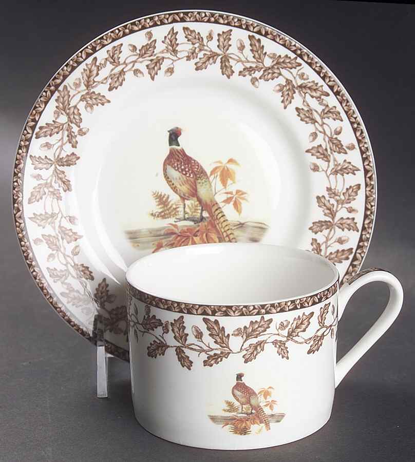 Wild Birds Flat Cup & Saucer Set by National Wildlife Federation-1