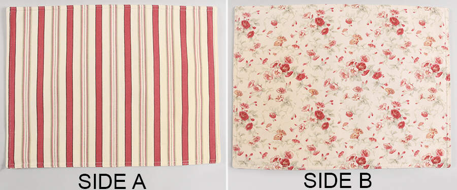 Vintage Rose Reversible Cloth Placemat by Waverly-1