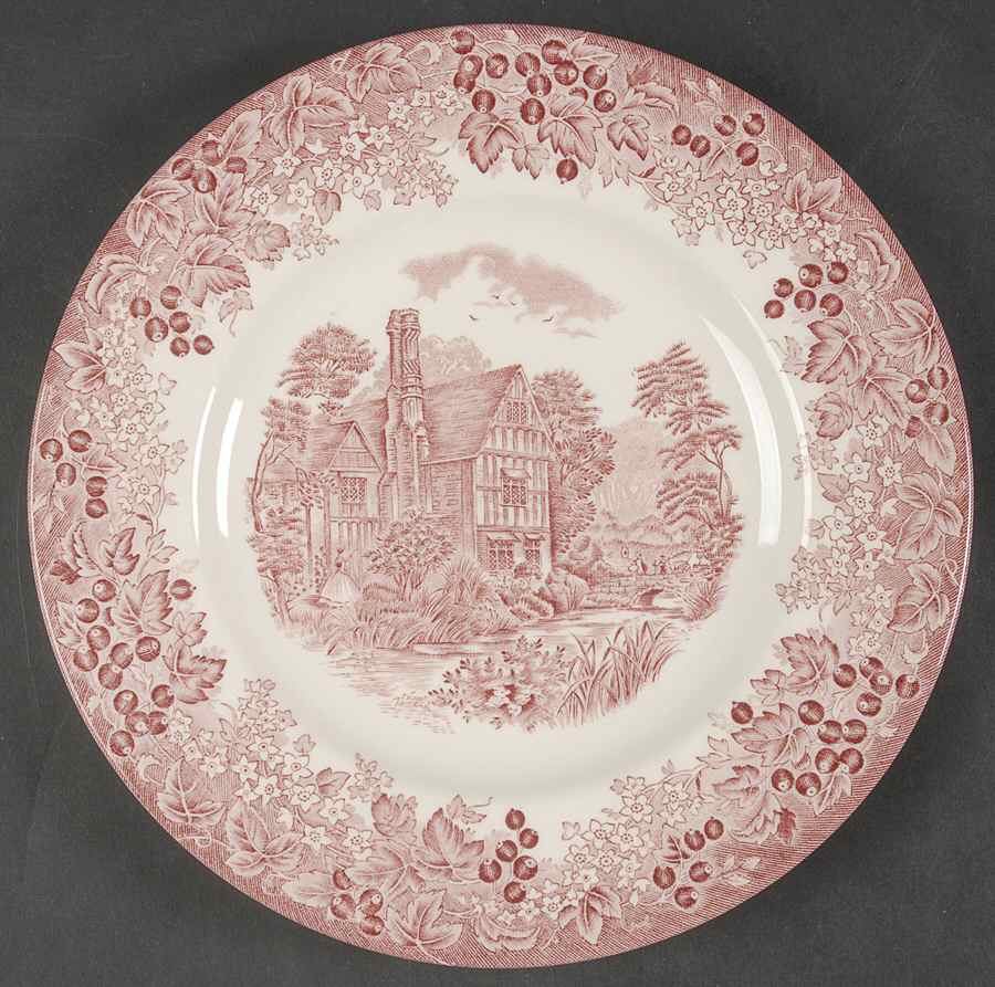 Romantic England Red Salad Plate by Wedgwood-1