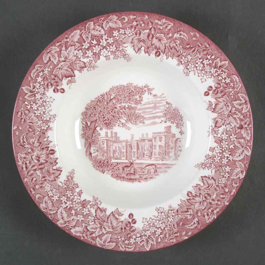 Romantic England Red Rim Soup Bowl by Wedgwood-1