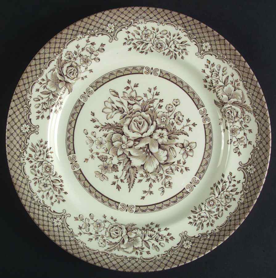 Kew Brown Dinner Plate by Wood & Sons-1