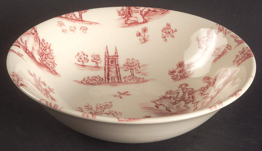 Toille De Jouy Pink (Smooth) Coupe Cereal Bowl by Wood & Sons-1