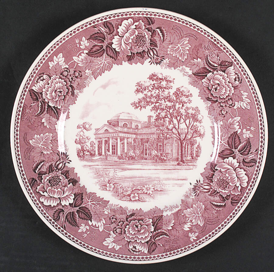 Monticello Mulberry (Floral Rim) Dinner Plate by Wedgwood-1