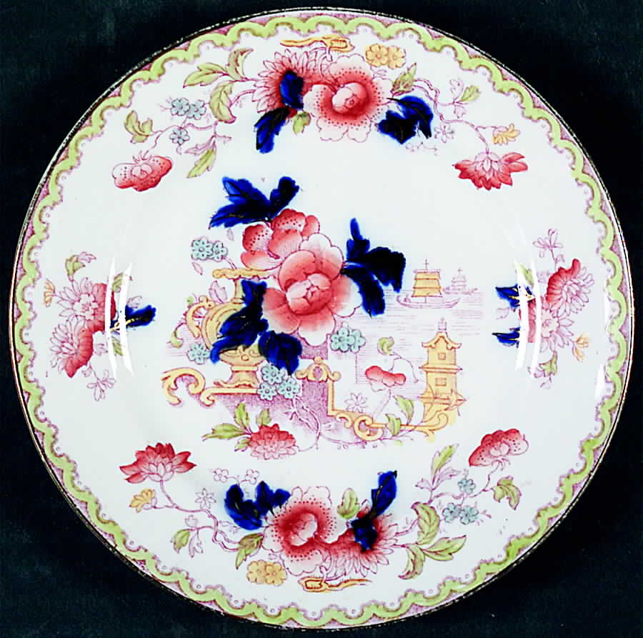 Pekin Green Bread & Butter Plate by F Winkle-1